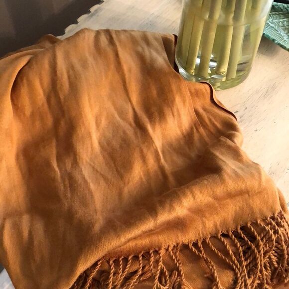 INC Large rectangular Pashmina  scarve Tan - Picture 1 of 7